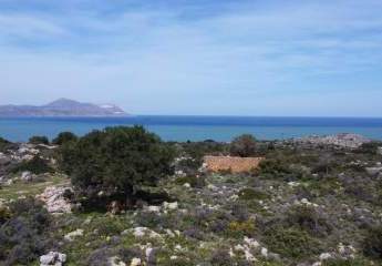 Kreta, Kokkino Chorio: Malerisches Gelände mit Panoramablick aufs Meer zu verkaufen