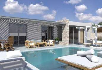 Kreta, Afrata: Neubau! Stilvolle moderne Villa mit Meerblick zu verkaufen