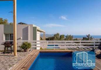 Kreta, Klima: Bungalow mit Pool und Meerblick zu verkaufen