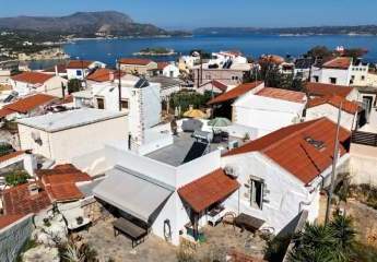 MIT VIDEO - Kreta, Plaka bei Chania: Steinhaus mit Meerblick, Dachterrasse, Gästestudio, Garten