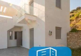 Kreta, Kamilari: Modernes zweistöckiges Haus mit großer Terrasse und atemberaubender Aussicht zu verkaufen