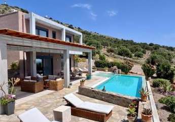 MIT VIDEO! Kreta, Kato Pine: Luxuriöse Villa mit Meerblick und zusätzlichem Grundstück für 2 Villen zu verkaufen