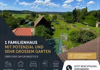 1 Familienhaus mit Potenzial und sehr großem ,über 2000 qm, Garten