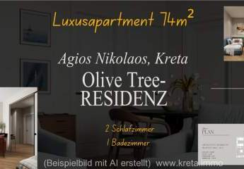 Kreta, Agios Nikolaos: projektierts Luxusapartment 74m²