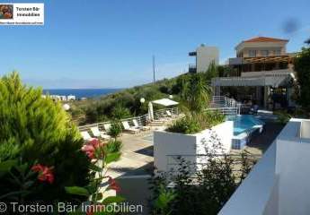 Kreta, Agia Pelagia charmantes Hotel mit 39 Zimmern, Pool Meerblick  zu verkaufen