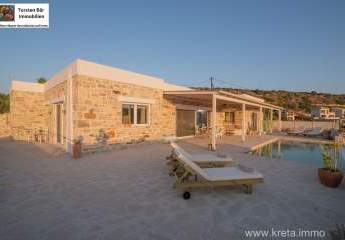 Kreta Pitsidia Luxuriöse Natursteinvilla mit Panoramameerblick