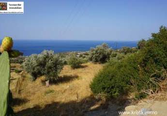 Kreta, Ag. Paraskevi Ein bebaubares Grundstück mit Meerblick