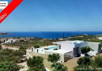 Kreta, Pitsidia Villa im Bau 160m² Wfl. Pool Meerblick