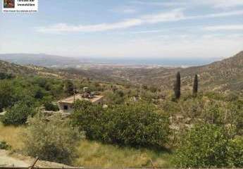 Kreta, Grioria, renovierungsbedürftigs Steinhaus 130m² Wfl. Meerblick