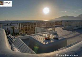 Kreta, Afrathia Kalamaki, Luxusvilla m.priv. Pool direkt am Lybischen Meer