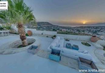 Süd Kreta, Pitsidia Luxusvilla mit Blick auf das libysche Meer Wfl.350qm