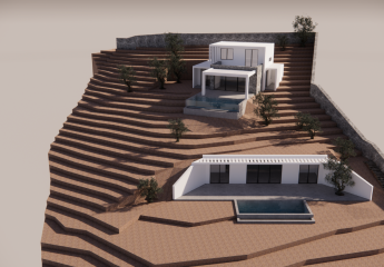 Kreta, Klima Exklusives Villen-Ensemble Höhlenhaus (Projekt) mit atemberaubendem Panoramablick