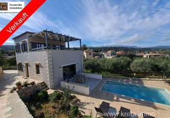 Neu gebaute freistehende Villa mit Pool auf Kreta in Gavalochori