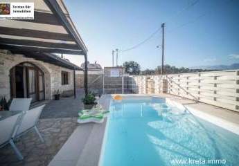 Kreta, Pitsidia Villa mit Garten und Pool