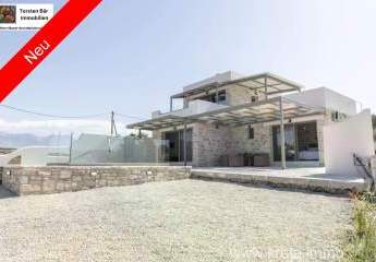 Moderne Steinvilla mit Panoramablick über das Meer – Pitsidia, Südkreta