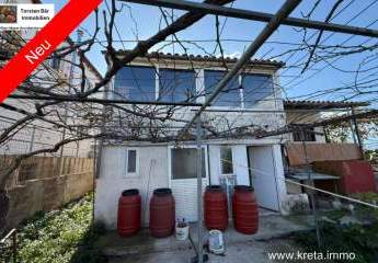 Kreta,Plaka, Renovierungsbedürftiger Bungalow mit Meerblick