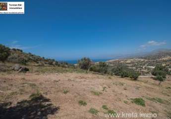 Kreta Triopetra Grundstück mit Meerblick in der Nähe von Agios Pavlos und Triopetra Strand