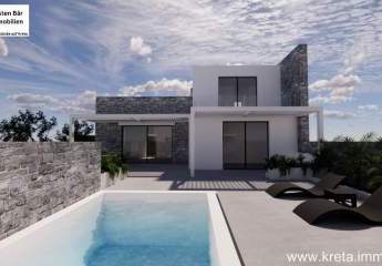 Kreta, Kokkino Pirgos 3 Luxusvillen mit priv. Pool in unmittelbarer Strandnähe