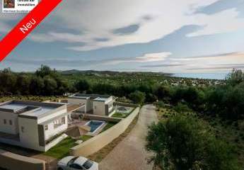 Kreta, Klima Villenprojekt 90m² Wfl. unverbaubarer Meerblick, Pool