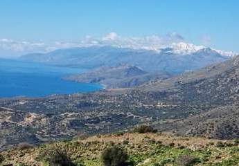 Kreta, Baugrundstück in der Nähe von Sakaturia Südküste 9800 m² mit unverbaubarem Meerblick