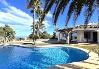 Exklusive Villa im Finca-Stil mit traumhaften Panoramablick, Pool und luxuriösem Gartenparadies am Monte Pego