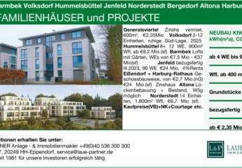 ANLAGEIMMOBILIEN in Hamburg - auch projektierte Neubauten