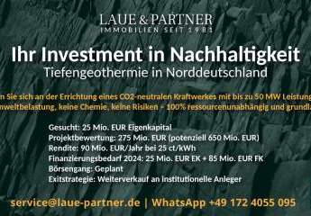 Nachhaltige ESG-Investitionsgelegenheit! Geothermie, Wasserstoff, Großbatterie, SolarPV-Parks...