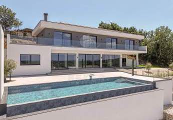 Neubau-Luxusvilla 2025 in Vižinada mit Meer-Panorama, Pool und Wellnessbereich