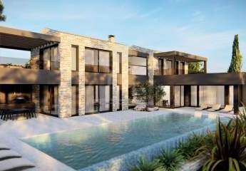 Exklusive Rohbau-Villa mit 395 m² und Panoramablick in Kaštelir