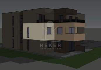 64,6 m² mit zwei Schlafzimmern und überdachter Terrasse im 1. Obergeschoss