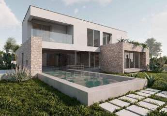 Luxus im Bau: Villa nahe Rogoznica mit Pool, Garage und Panoramaterrassen