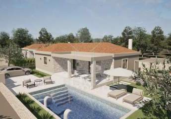 542 m² Grundstück mit beheiztem Pool und mediterranem Garten nahe Zadar