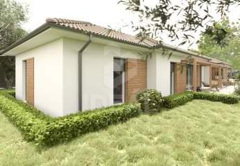 Zu verkaufen in Vitnyéd, Komitat Gyor-Moson-Sopron: ein neu gebautes Doppelhaus mit 97 m² Wohnfläche 288 m² Grundstück.