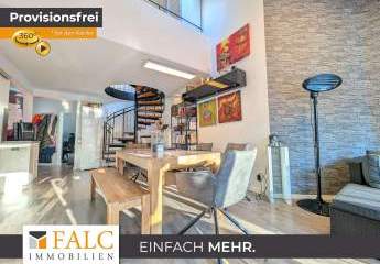 Penthouse-Maisonette-Wohnung mit Balkon ins Grüne