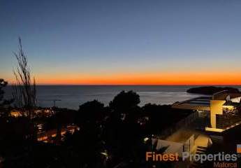 Projektierte moderne Neubauvilla mit fantastischem Panora-Meerblick von Santa Ponsa, Mallorca, zu verkaufen