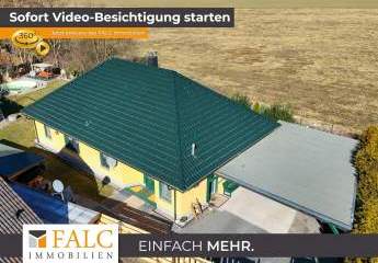 Moderner Familien-Bungalow mit Garten, Pool & Feldblick