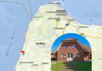 Nordsee vor der Tür – 
Maisonette-Ferienwohnung mit Balkon Deichblick
3 Z | ca. 82 m² | Deichnähe