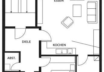 Schlossblick: Renovierte Wohnung mit Balkon und Küche in Murgnähe