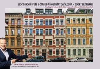 *Bezugsfrei* 3-Zimmerwohnung mit Dachloggia – Über den Dächern Schleußigs, Nähe Clara-Park