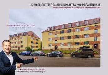 Attraktive 3-Raumwohnung mit Balkon und eigenem Garten in Leipzig / Lößnig