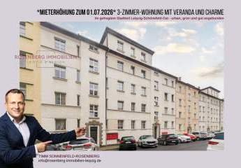 *Mieterhöhung zum 01.07.2026*
Attraktive 3-Zimmer-Wohnung mit Veranda im beliebten Leipzig-Nordost