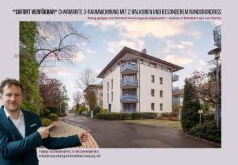 *frei*
Außergewöhnliche 3-Raumwohnung mit 2 Balkonen und elegantem Rundgrundriss in Taucha
