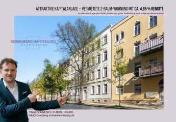 Ca. 4,85 % Rendite – 
vermietete 2-Raumwohnung in zentraler Lage von Halle