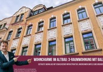 Attraktive 3-Raumwohnung mit Balkon und Stellplatz in attraktiver Lage in Leipzig-Altwest / Lindenau