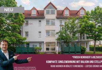 frisch renoviert und bezugsfrei -
Kompakte Singlewohnung mit Balkon & Stellplatz im Leipziger Westen