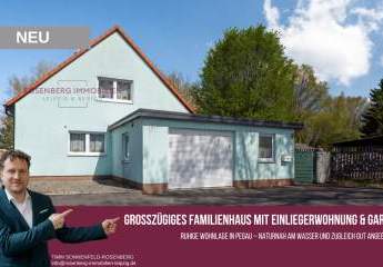 Familientraum in Pegau: 
7-Zimmer-Haus mit großem Grundstück am Wasser