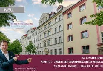 Vermietete 1-Zimmer-Kapitalanlage 
mit 5,27 % Rendite in Leipzig / Lindenau