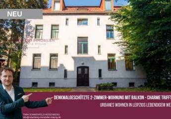 Denkmalgeschützte 2-Raumwohnung mit Balkon in Leipzig-Altlindenau