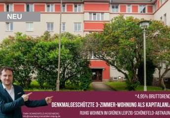 Gepflegte 3-Zimmer-Kapitalanlage im charmanten Altbau in Leipzig / Schönefeld  *4,95% Brottorendite*