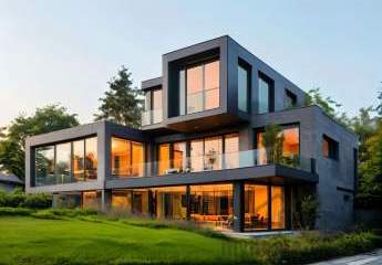 Große Architektur, im kleinen Format mit dem neuen Fertighaus mit Keller in Emskirchen